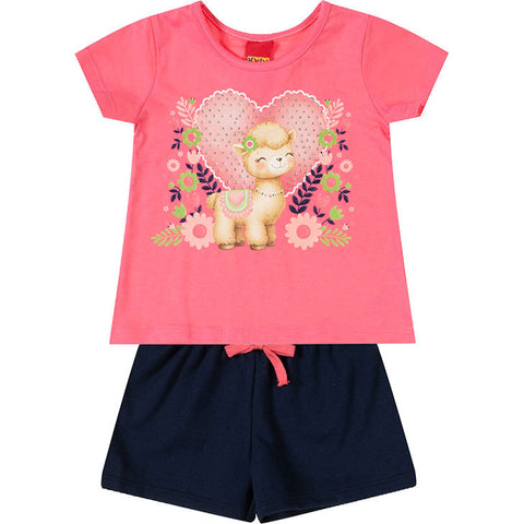 Conjunto Menina Kyly - Lhama Black