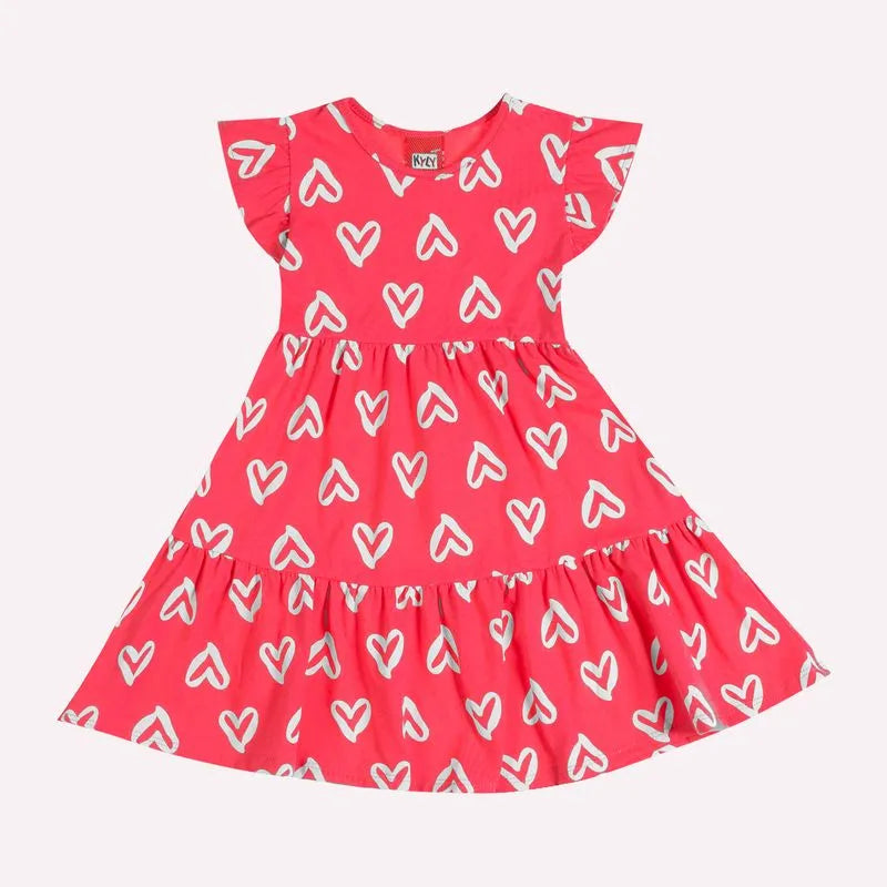 Vestido Kyly Menina - Coleção de  Corações