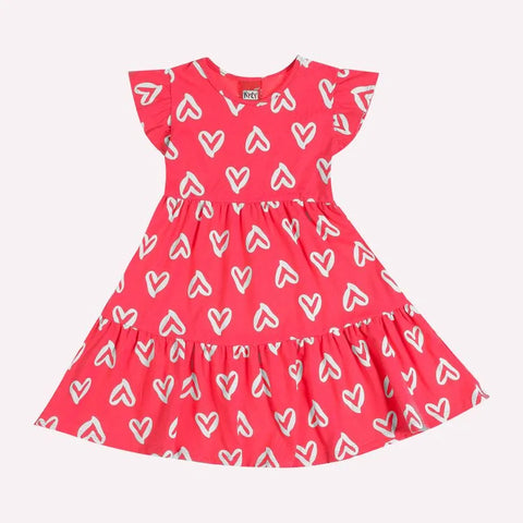 Vestido Kyly Menina - Coleção de  Corações