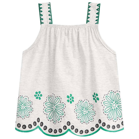 Conjunto Nanai Branco - Flores de Verão