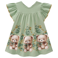 Vestido Milon - Ursinho Verde Matcha