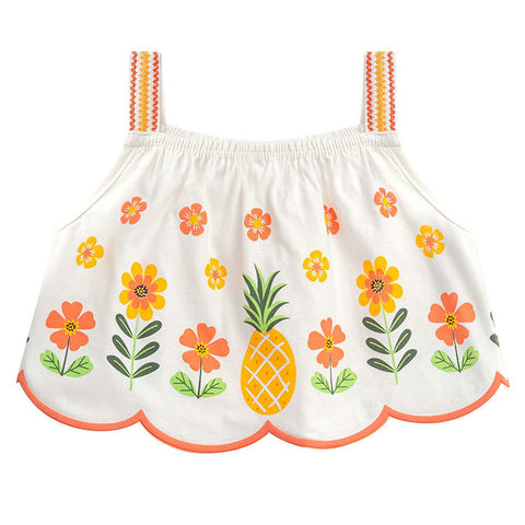 Conjunto Nanai Abacaxi - Cropped  e Sai Longa