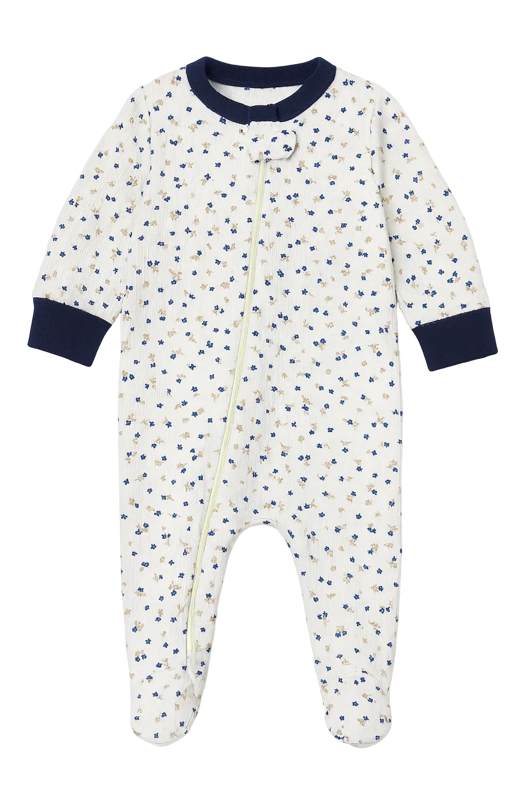 Pijama Kidz Com Pezinho - Floral Blue