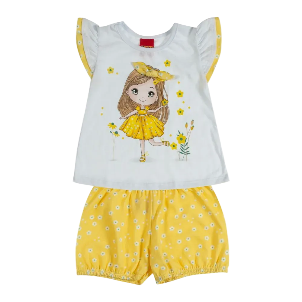 Conjunto Kyly Menina - Girl Amarelo