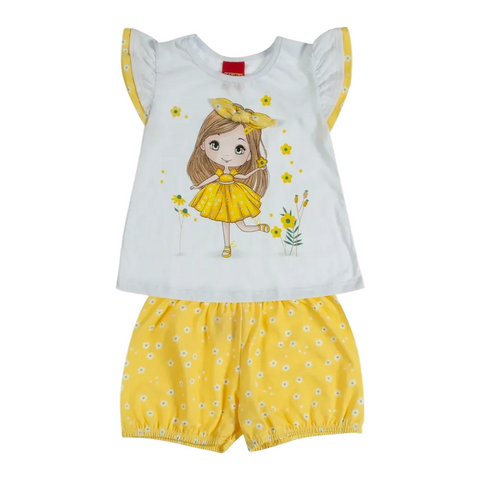 Conjunto Kyly Menina - Girl Amarelo