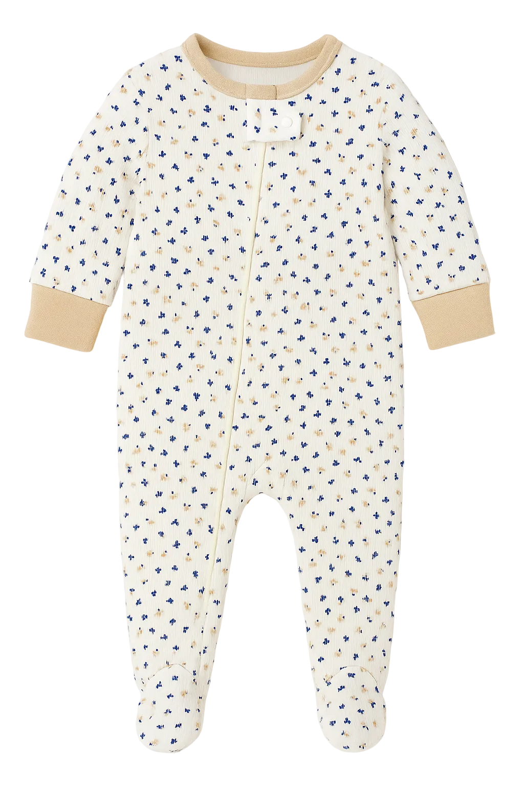 Pijama kidz com pezinho - Floral punho marron