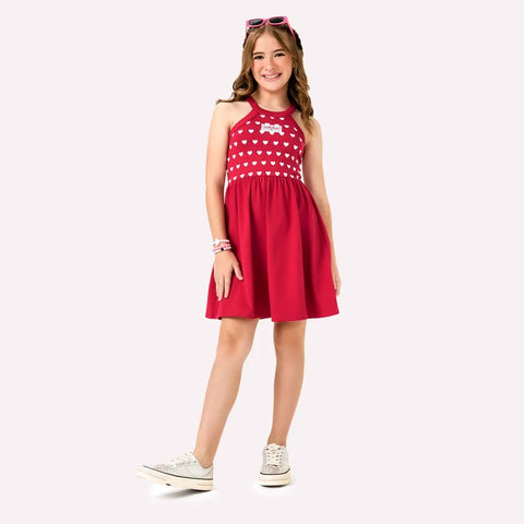 Vestido Kyly -   Corações de menina - Verde