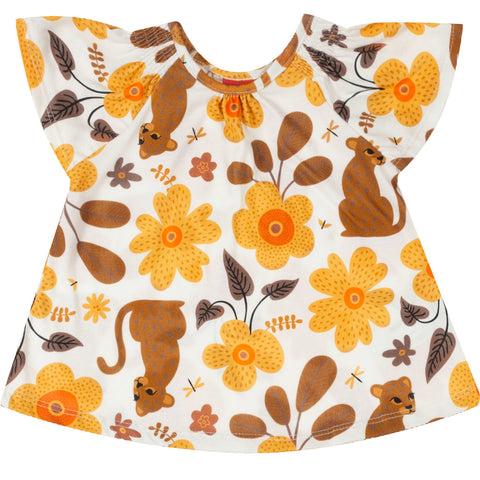 Conjunto Kyly - Menina Gatinho Floral