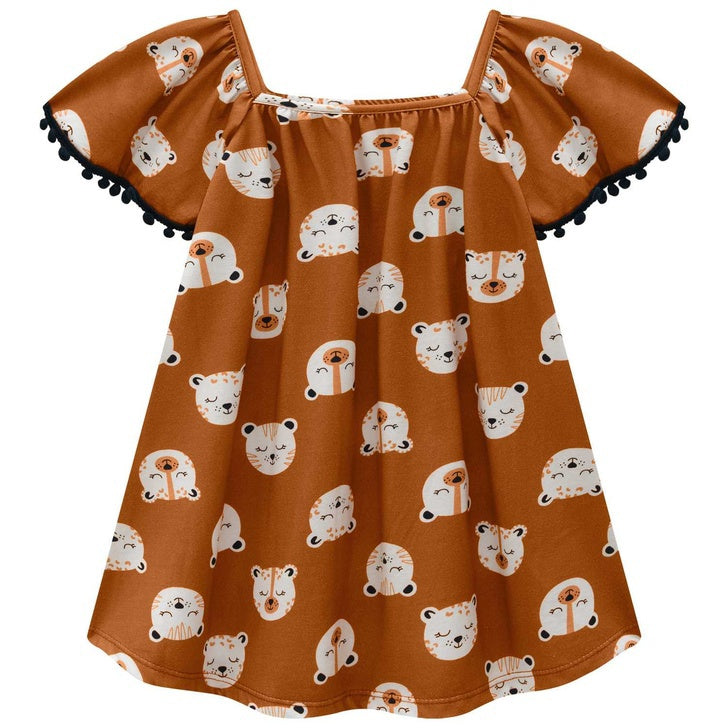 Vestido Kyly -  Ursinho Fofo Marron