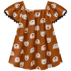 Vestido Kyly -  Ursinho Fofo Marron