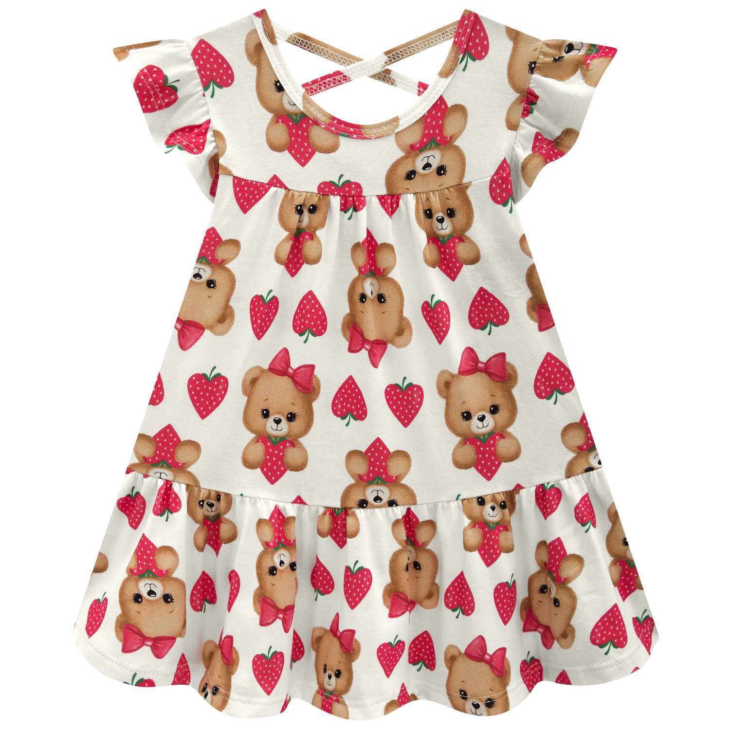 Vestido Kyly -  Ursinha Doce Morango