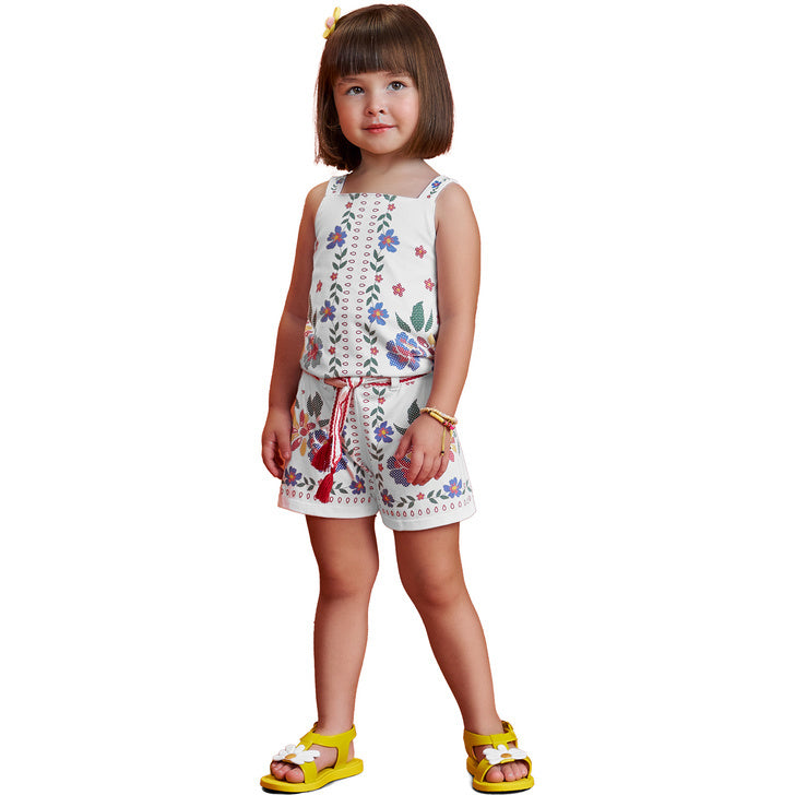 Conjunto Nanai Romper - Macaquinho Floral