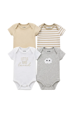 Kit 4 Bodies Premium M. Kids para Bebê  - Neutro