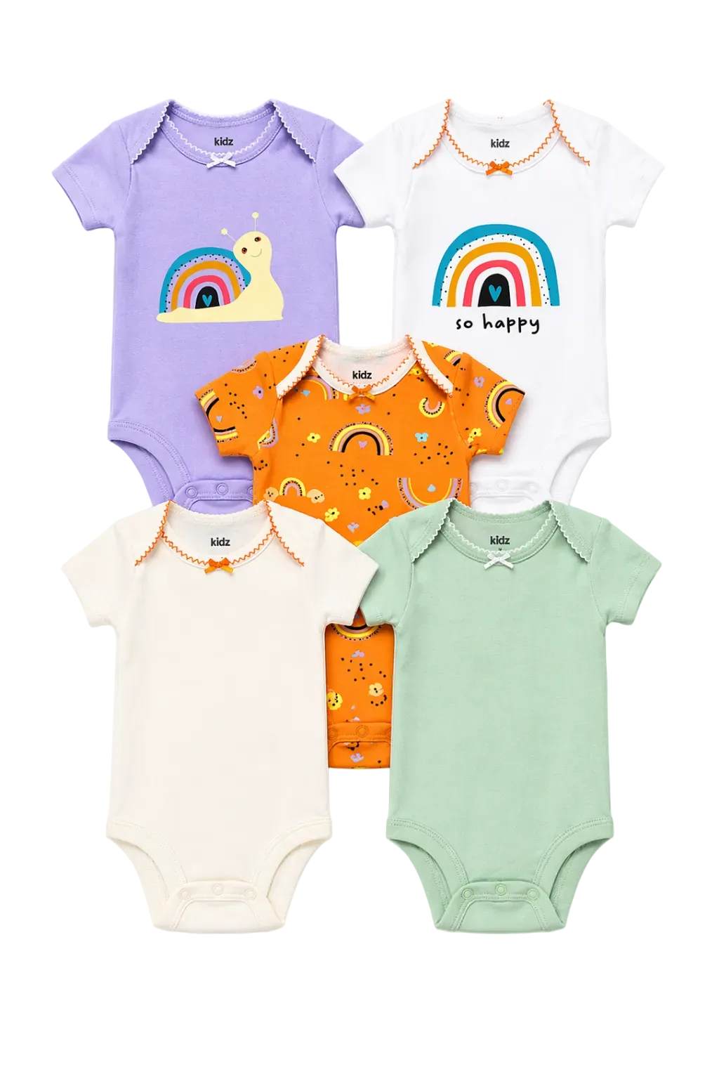 Kit Body Kidz 5 Peças - Arco Iris love