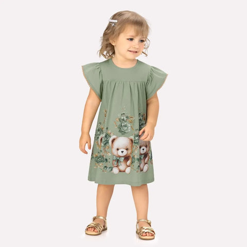 Vestido Milon - Ursinho Verde Matcha