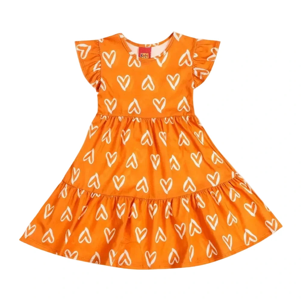 Vestido Kyly Menina - Coleção de  Corações