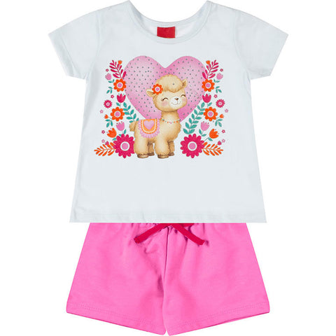 Conjunto Menina Kyly - Lhama White