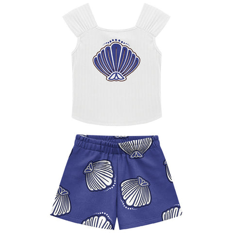 Conjunto Nanai Azul - Conchas marinhas