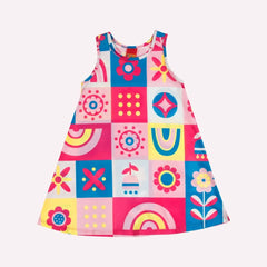 Vestido Kyly Menina - Jardim Geometrico