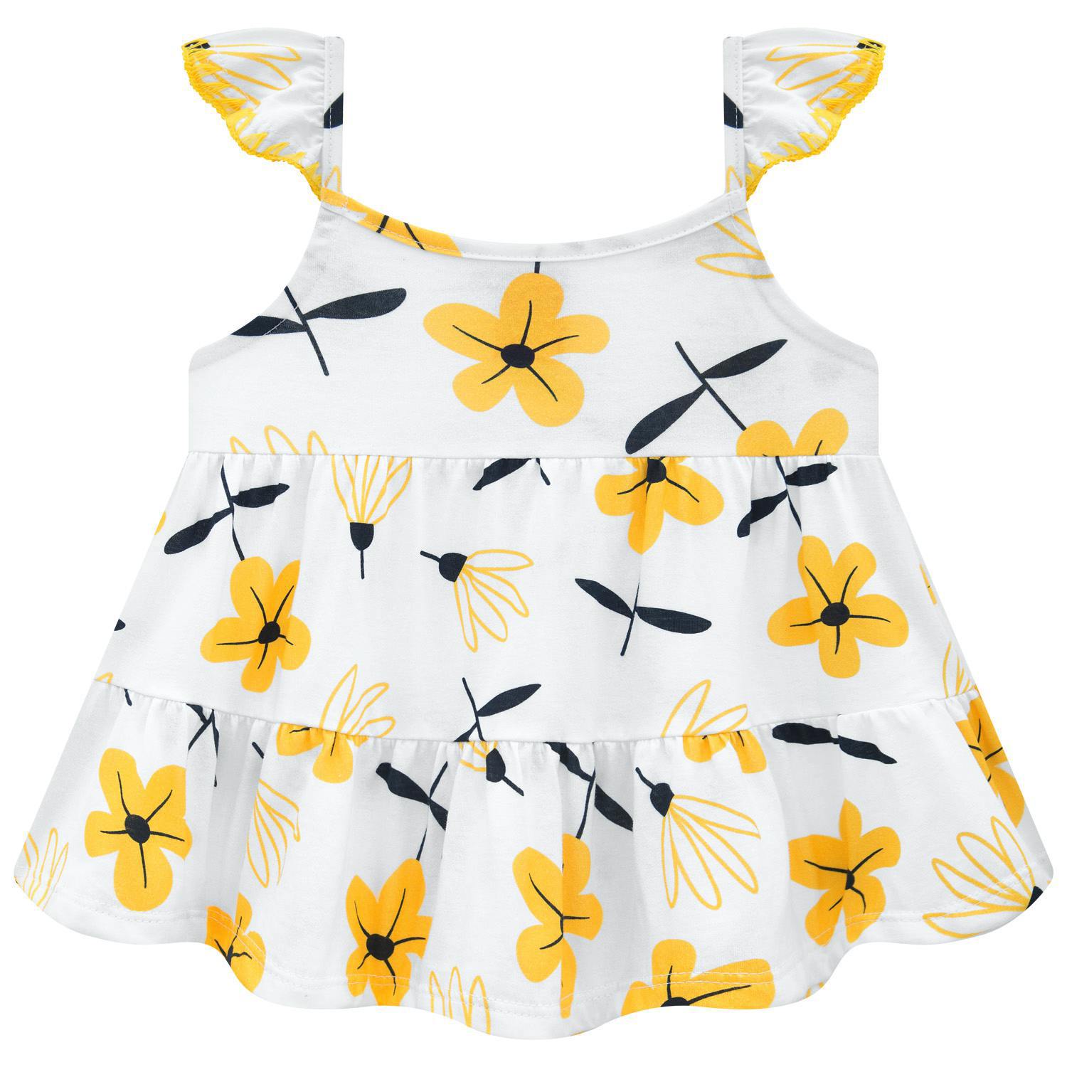 Conjunto Kyly - Laranja Florais