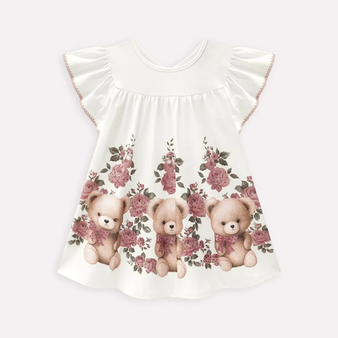 Conjunto Milon -  Flores verde chá