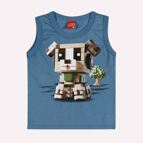 Conjunto Kyly Masculino - Dog Robô Azul