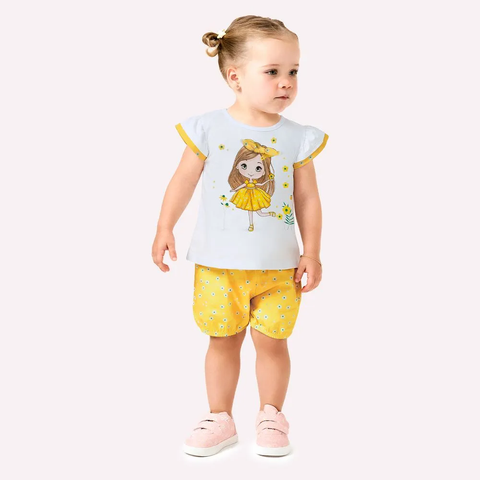 Conjunto Kyly Menina - Girl Amarelo