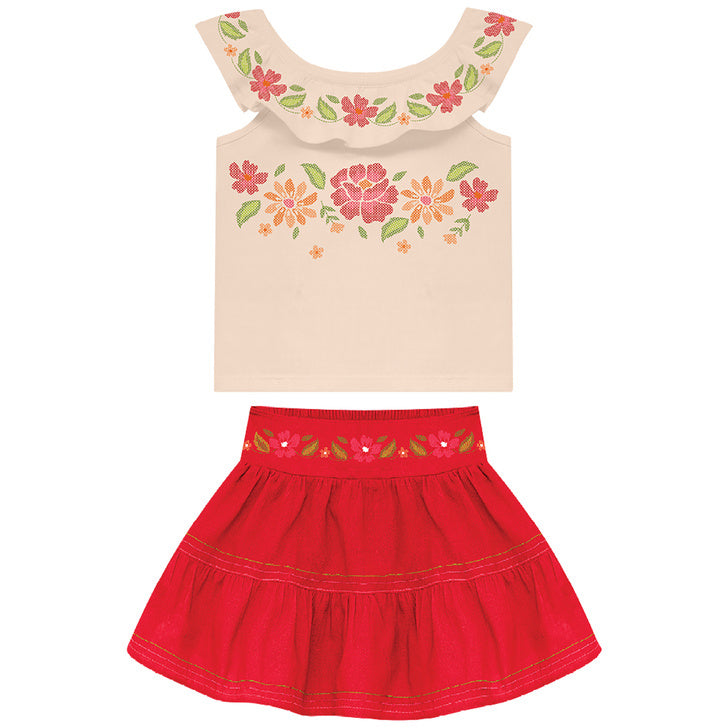 Conjunto Nanai Rosé - Floral