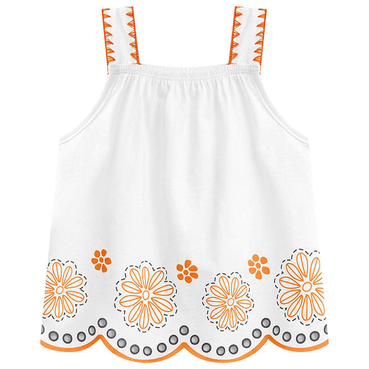 Conjunto Nanai Branco - Flores de Verão