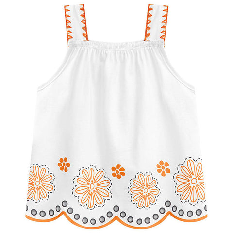 Conjunto Nanai Branco - Flores de Verão