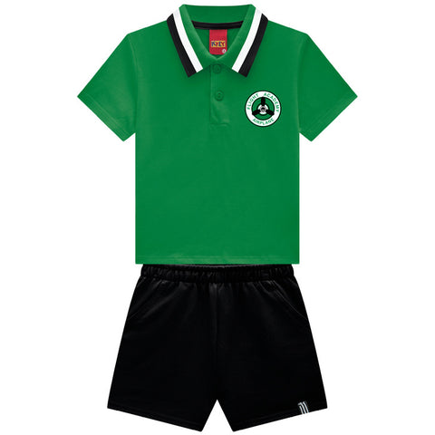 Conjunto Kyly Masculino -  Gola Polo Airplane Green